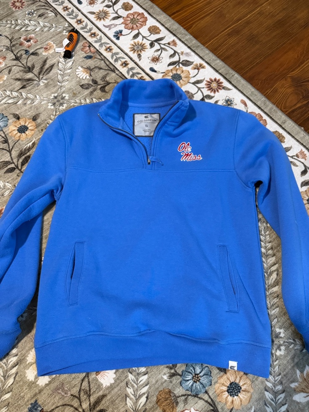 Colosseum Ole Miss Blue Quarter-Zip Pullover